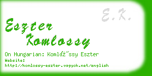 eszter komlossy business card